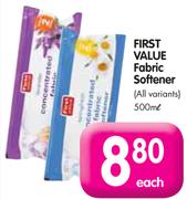 First Value Fabric Softener(All Variants)-500ml Each
