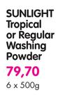 Sunlight Tropical or Regular Washing Powder-6 x 500gm