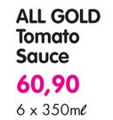 All Gold Tomato Sauce-6 x 350ml