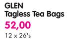Glen Tagless Tea Bags-12 x 26's