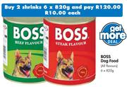 Boss Dog Food (All Flavours)-2x6x820gm 