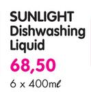 Sunlight Dishwashing Liquid-6x400ml