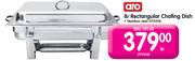 Aro 8L Stainless Steel Rectangular Chafing Dish