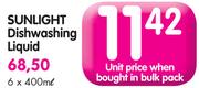 Sunlight Dishwashing Liquid-6x400ml