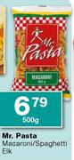 Mr. Pasta Macaroni/Spaghetti Elk-500g