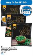 M Frozen Corn, Frozen Mixed Vegetables, Frozen Beans or Country Mix-3 x 2kg