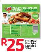 Fry's Meat Free Spicy Sausages-500g