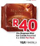 Ola Magnum Mini Ice Cream-6x60ml Per Pack
