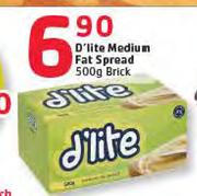 D'LIte Medium Fat Spread Brick-500g