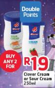 Clover Cream or Sour Cream-2 x 250ml