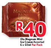 Ola Magnum Mini Ice Cream-6 x 60ml Per Pack
