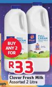 Clover Fresh Milk-2 x 2Ltr