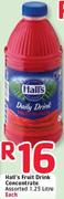 Hall's Fruit Drink Concentrate Assorted-1.25L