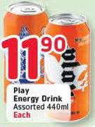 Play Energy Drink Assorted-440Ml Each