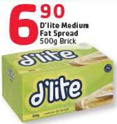 D'Lite Medium Fat Spread-500G Brick