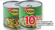 Koo Sweetcorn With Peas & Red Pepper Or Sweetcorn With Peas-320g