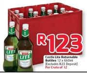 Castle Lite Returnable Bottles- 12 x 660ml
