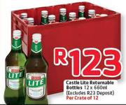 Castle Lite Returnable Bottles-12x660ML
