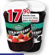 Rhodes Jam Glass Jar-460g