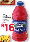 Hall's Fruit Drink Concentrate-1.25Ltr