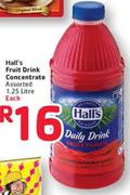 Hall's Fruit Drink Concentrate - 1.25Ltr