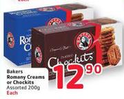 Bakers Romany Creams Or Chockits-200g Each