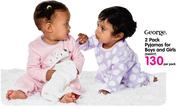 George 2 Pack Pyjamas For Boys And Girls-Per Pack