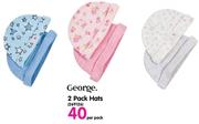 George 2 Pack Hats-Per Pack