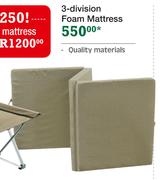 3-Division Foam Mattress