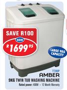Amber 9kg Twin Tub Washing Machine TT280P