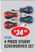 Dixon 4-Piece Stubby Screwdriver Set 531204