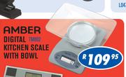 Amber Digital Kitchen Scale With Bowl TM802