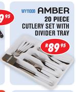 Amber 20-Piece Cutlery Set With Divider Tray WY1100B