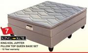 King Koil Jupiter Pillow Top Queen Base Set