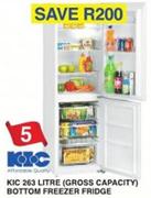 KIC 263L Gross Capacity Bottom Freezer Fridge