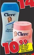 Clere Hand & Body Lotion 400ml/Body Creme 300ml-Each