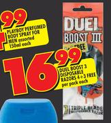 Duel Boost 3 Disposable Razors 4 + 3 Free-Per Pack