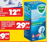 Vicks Acta Plus/Honey & Ginger Cough Syrup-100ml