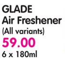 Glade Air Freshener(All Variants)-6x180ml