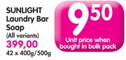 Sunlight Laundry Bar Soap(All Variants)-42x400g/500g