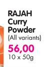 Rajah Curry Powder(All Variants)-10x50g