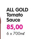 All Gold Tomato Sauce-6x700ml