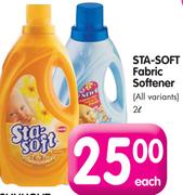  Sta Soft Fabric Softener(All Variants)-2Ltr