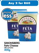 Simonsberg Feta Cheese(All Variants)-2 x 400gm
