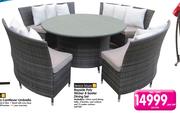 Terrace Leisure Bayside Poly Wicker & Seater Dining Set