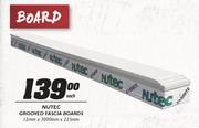 Nutec Grooved Fascia Boards-12mmx3000mmx225mm Each