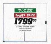 2 Panel Sliding-Door-1800mmx2100mm