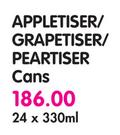 Appletiser/Grapetiser/Peartiser Cans-24x330ml