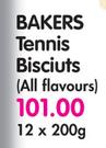 Bakers Tennis Biscuits(All Flavours)-12x200g