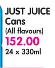Just Juice Cans(All Flavours)-24x330ml